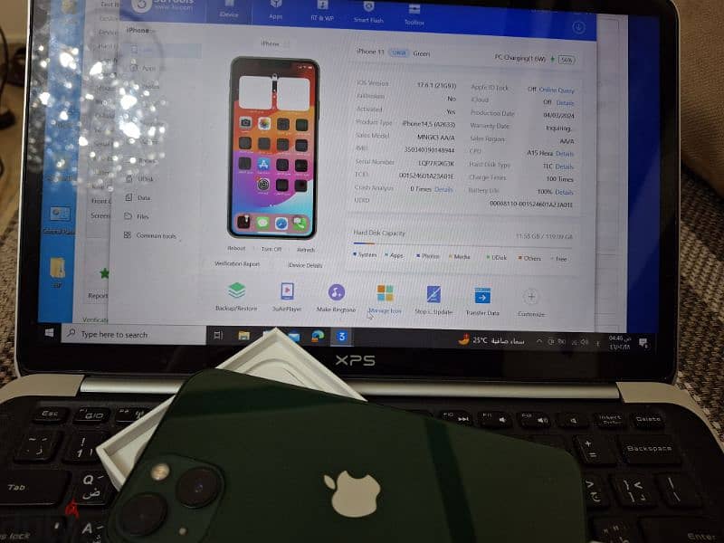 iphone 13 128g 99% لسه في الضمان 9