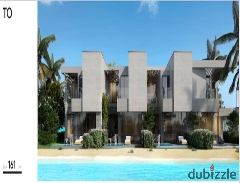 Townhouse 180 SQM for sale first row lagoon in Azha North 5