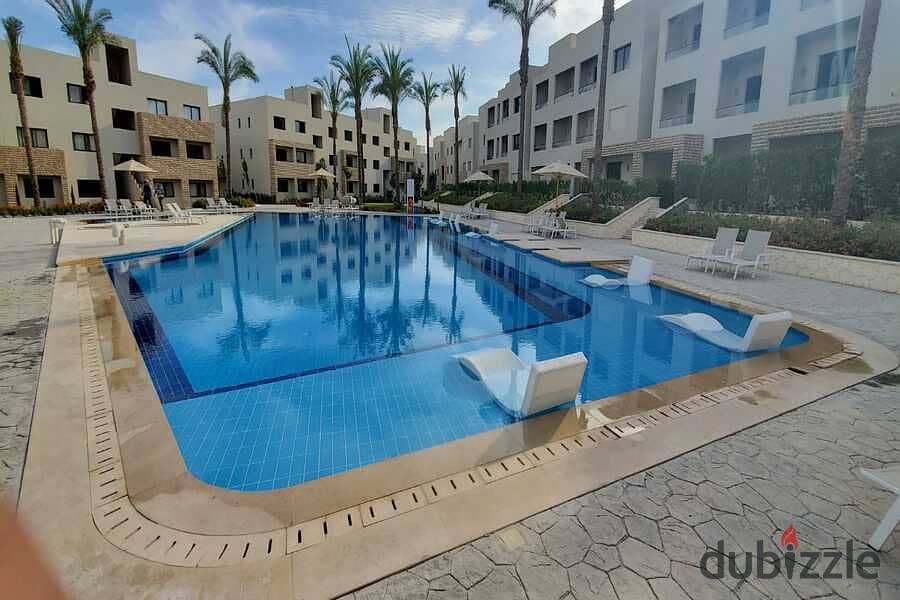 Pool view and Open view Chalet 100 SQM for sale in Azha Sokhna 2