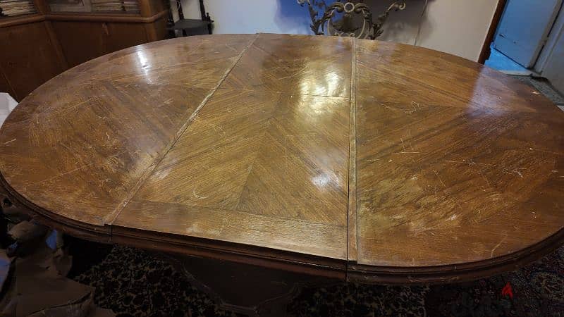 ترابيزة سفرة إنجليزي أنتيك بميكانيزم للتكبير  Vintage Dining Table 0