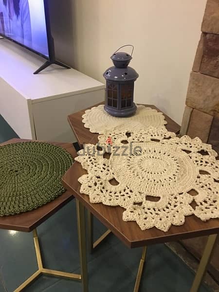 crochet hand made coasters|| طقم كوستر لسفرة الطعام 3