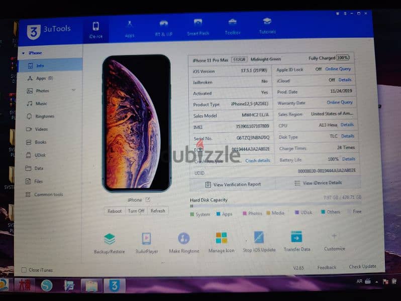 11 pro max 512 100% شريحتين 10