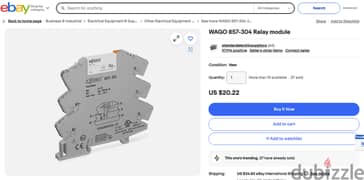 WAGO 857-304 Relay module ريلاي موديول 24 DC    PLC