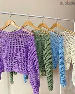 crochet mesh top || بلوزة كروشية مخرمة 0