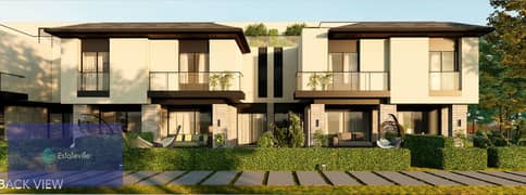 In installments over 8 years and 5% DP, townhouse corner for sale in Telal Compound, Fifth Settlement, next to Palm Hills and Mountain View