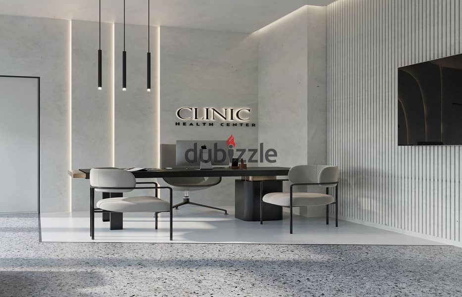 عيادة متشطبة بالتكييفات للبيع علي محور 26 يوليو مباشرة أمام مستشفي دار الفؤاد Clinic Fully Finished in Ever 0