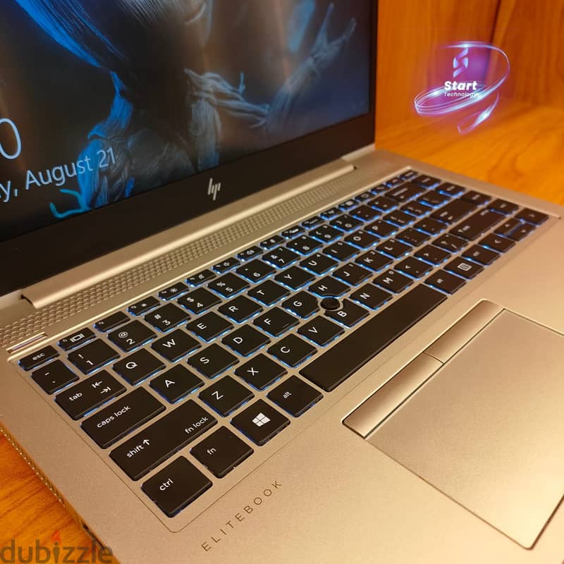 لابتوب بيزنس لون فضي للالعاب والفوتوشوب بوزن خفيف Hp EliteBook 745 G5 1