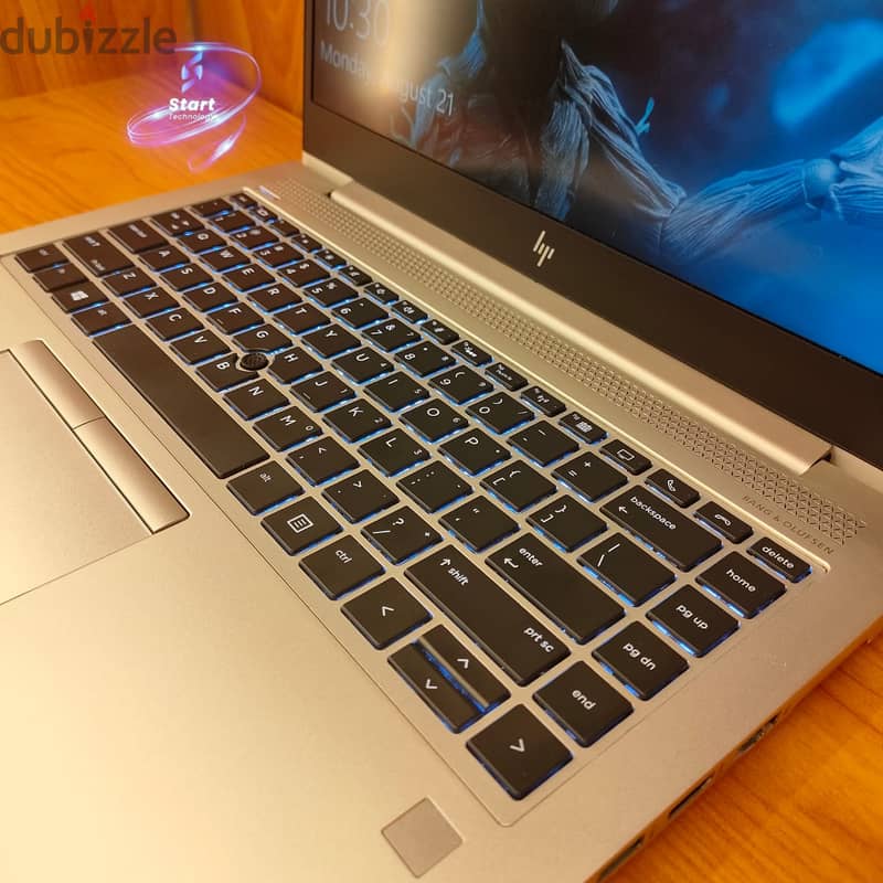 لابتوب بيزنس لون فضي للالعاب والفوتوشوب بوزن خفيف Hp EliteBook 745 G5 2