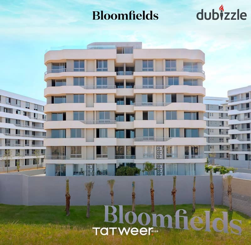 Apartment in Bloomfields (tatweerb misr ) Clusters 110 M 2 beds 2 baths Semi finished  Parking slot Ready to move prime location Ba7ry 3