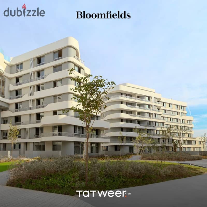 Apartment in Bloomfields (tatweerb misr ) Clusters 110 M 2 beds 2 baths Semi finished  Parking slot Ready to move prime location Ba7ry 4