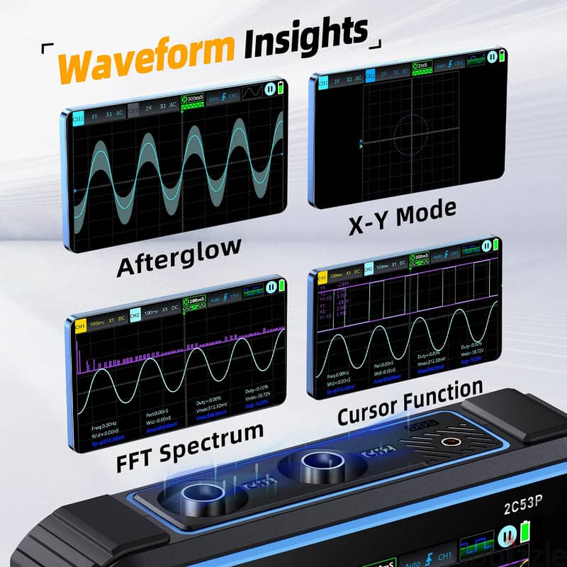 FNIRSI 2C53P Touch Screen Digital Oscilloscope+Multimeter+Signal Gene 3