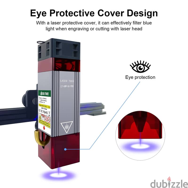 LASER TREE 80W High Power Laser Module with Air Assist Metal Nozzle T 4