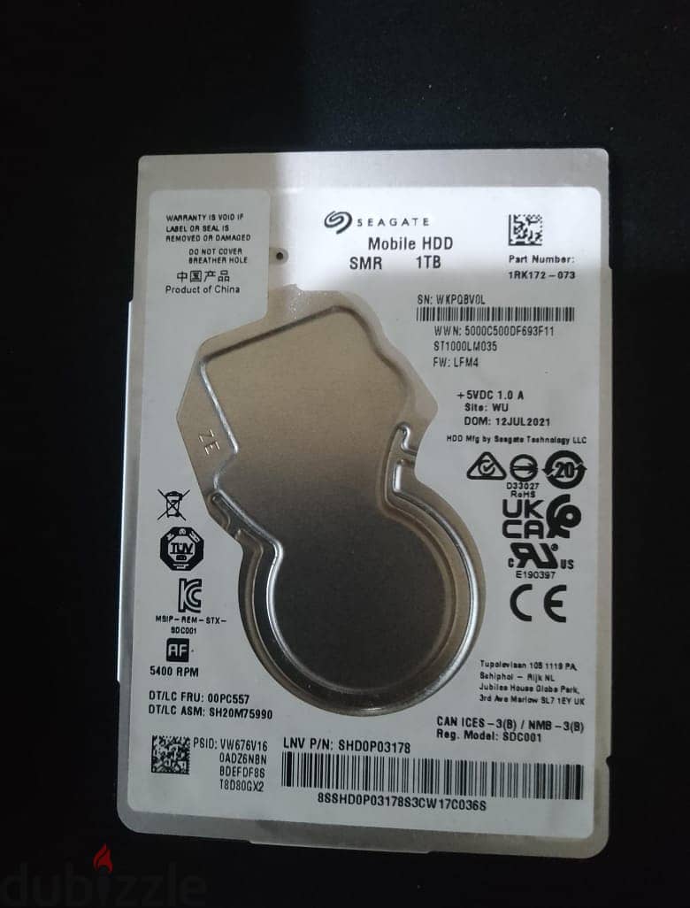 Seagate HDD 1TB 2.5 inch 0