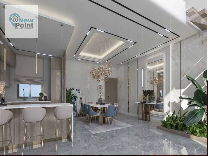 شقة متشطبة بالكامل 158م للبيع في كمبوند امارا القاهره الجديده Amara new cairo 6