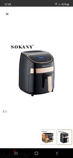 healthy airfryer sokany 3.8L new