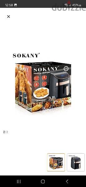 healthy airfryer sokany 3.8L new 1