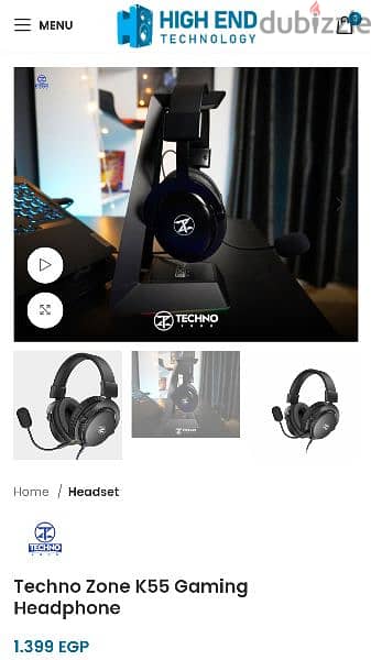 Techno Zone K55 Gaming headset سماعة الألعاب تكنو زون K55 1