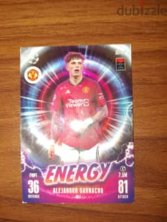 energy card of the best alejandro garnacho match attaxs 23/24