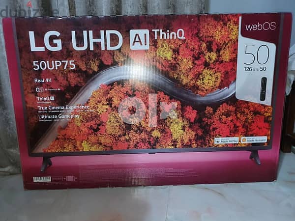 شاشه LG  بحالة الزيرووووو (LG UHD 4K‏ 50 ) 1