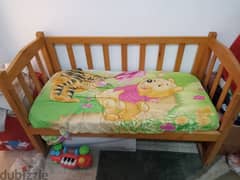 Baby wooden bed سرير بيبي