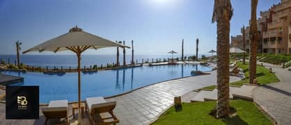 Chalet 2 BR for sale - Fully finished - Fully sea view in Telal ( Ain El Sokhna )