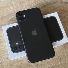 iphone 11 خط	64GB مستعمل ( بطارية 82% & الكرتونة الصغيرة )