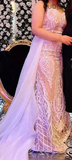 dress for weddingفستان من تركيا دانتل لخطوبة أو فرح جاهز