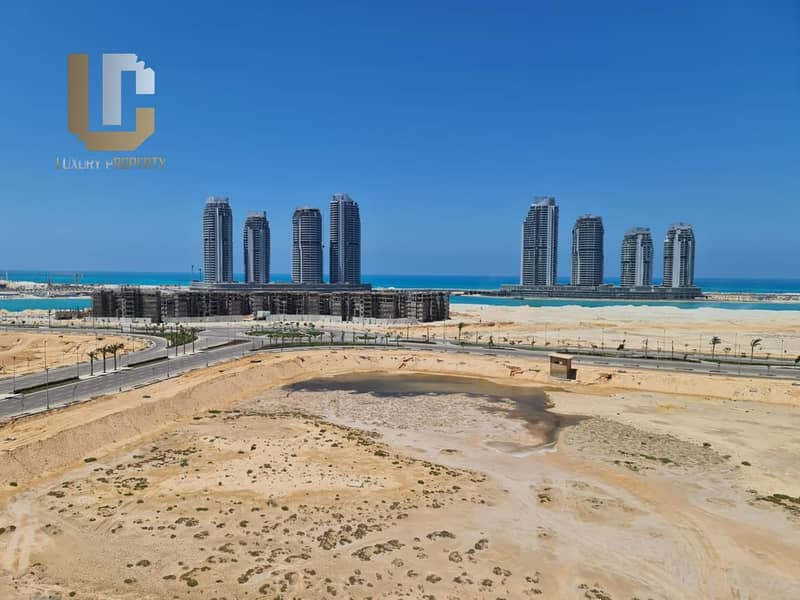 Penthouse view the gate towers resale Down Town Alamein Penthouse for sale redy to move fully finished installments over 2027 noth coast 1