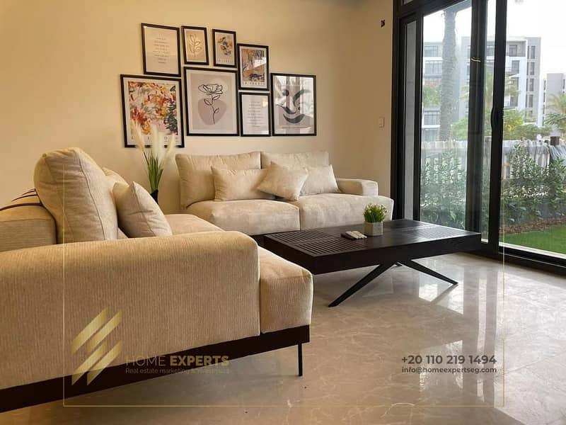 A luxury furnished apartment ground floor with garden  for rent in  Compound cairo festival city , Fifth Settlement 4