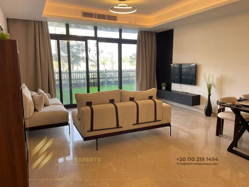 A luxury furnished apartment ground floor with garden  for rent in  Compound cairo festival city , Fifth Settlement 8