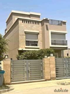 In front of cairo airport villa for sale prime location in taj city directly on suez road