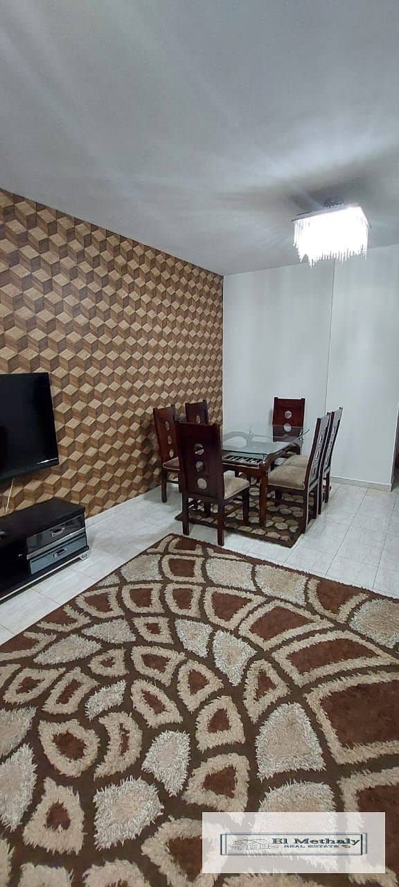 Apartment 131 meters for furnished rent in Al-Rehab City 1