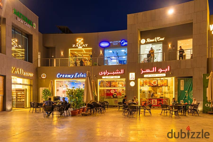 A store for sale in the Fifth Settlement, rented with a monthly return, in The Market Mall, next to the Gomla Market 9