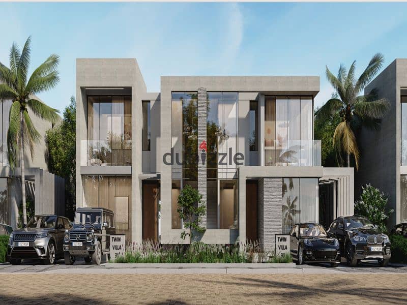 Chalet for sale, ground floor, garden, view, directly on the lagoon In Ras Al-Hikma, Azha Compound Fully finished with air conditioners and kitchen Wi 16