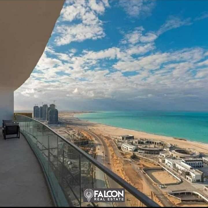 Duplex 678m Fully Finished | 6Bed| For Sale First Row Alamain Tower North Coast 2