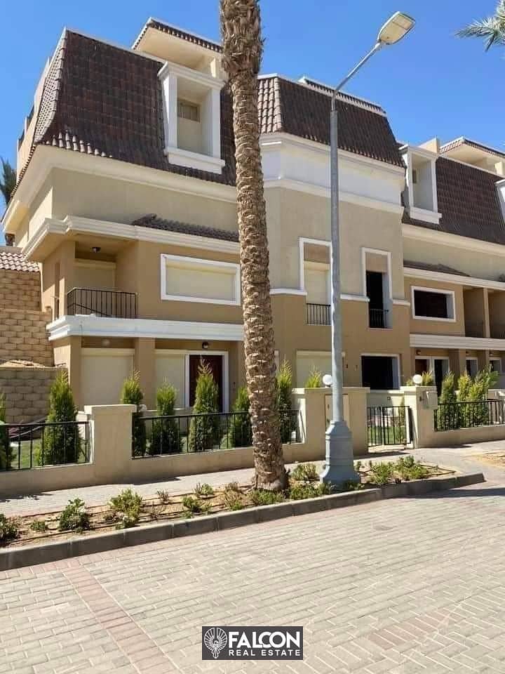 For sale next to Madinaty and El Shorouk, a 3-storey villa in Sarai New Cairo, with installments over 8 years 9