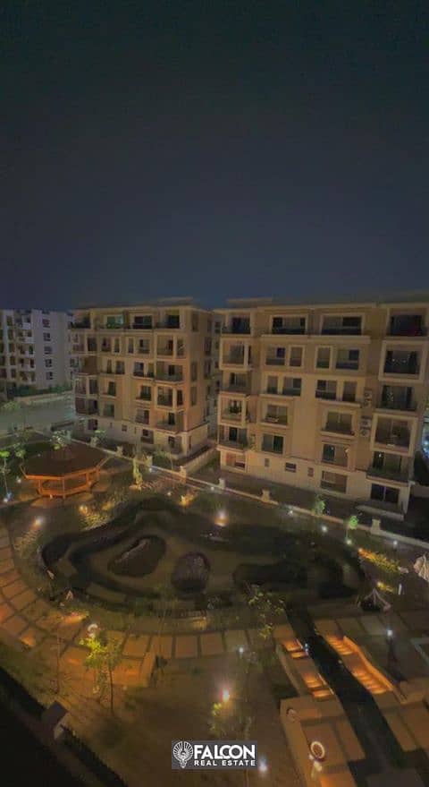 For sale after discount, an apartment with a garden in front of Cairo Airport and next to the Marriott Hotel in Taj City, New Cairo 10