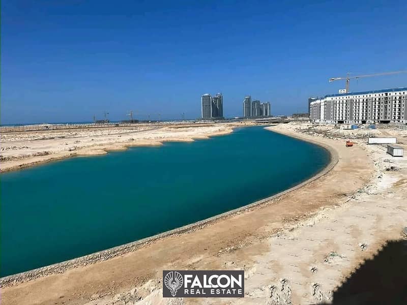 Receive immediately a 214m2 fully finished apartment with a sea view overlooking the lagoon and landscape for sale in the Latin Quarter, New Alamein 9