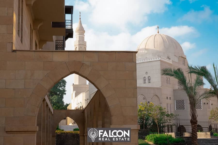 For sale in front of the wall of the Al-Aizan Stream, a 150-square-meter apartment, immediate delivery, finished, in the Arabesque Compound, with inst 6