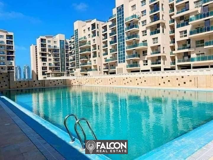 For sale, with a panoramic view on the sea, 115 sqm apartment, “finished”, immediate delivery, on the North Coast, New Alamein, in installments over 7 1