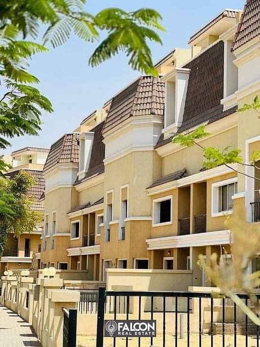 بجوار مدينتي مباشرة S Villa  كورنر 212م بفيو ولوكيشن خيالي للبيع فـ سراي التجمع Sarai New Cairo بالتقسيط 1