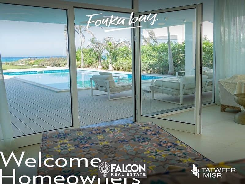 Chalet for sale  2 bedrooms fully finished in Fouka Bay View Lagoon 4