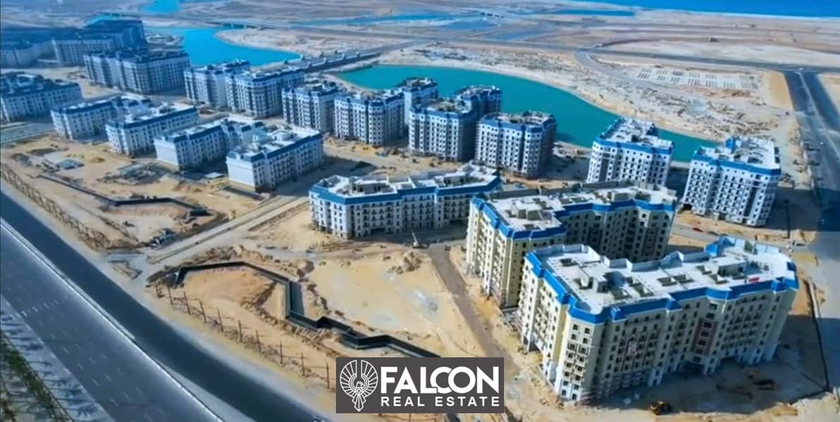 Fully finished apartment for sale, immediate receipt, finished, in El Alamein, next to City Edge Towers 6