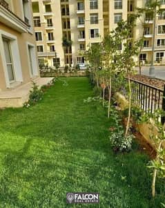 Apartment with garden 131 meters for sale in Sarai Compound wall in wall with Madinaty (Talaat Mostafa) New Cairo