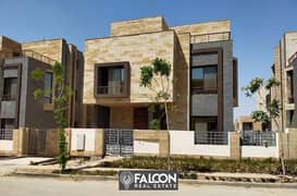 villa for sale  3 floor in Taj City new cairo In front of Mirage City down payment 10% & installment 0