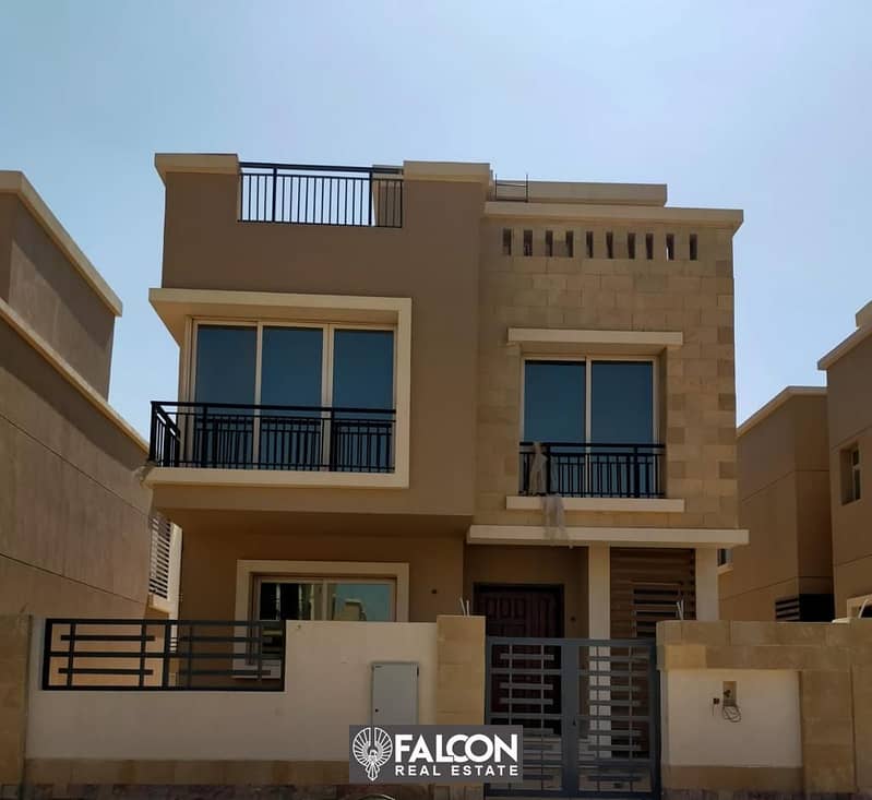 villa for sale  3 floor in Taj City new cairo In front of Mirage City down payment 10% & installment 7