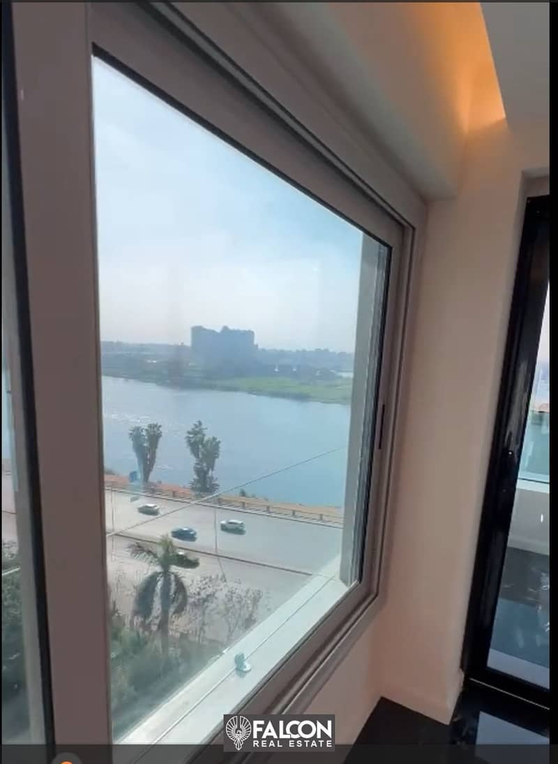 Service Apartment for sale on the Nile Corniche in Cairo, in front of Dahab Island Beside Al Salam International Hospital SMART TOWER 2