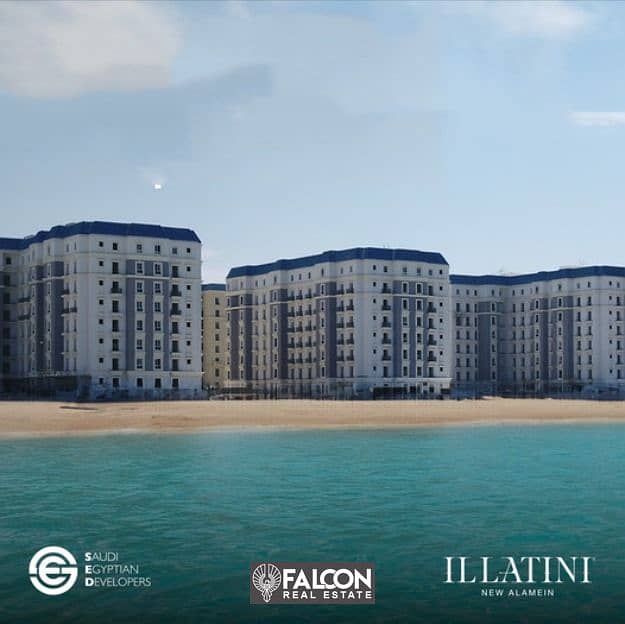 Prime location 3 bedroom apartment for sale in the Latin Quarter with a panoramic view of the Crystal Lagoon and El Alamein Towers 6