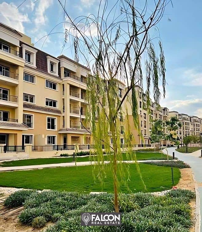 The cheapest apartment inside a compound for sale with a fantastic location and a view of Central Park in Saray side by side with Madinaty 9