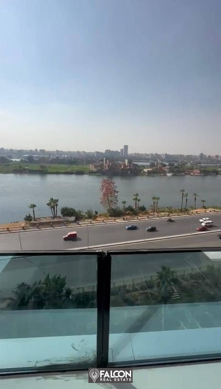 Apartment for sale in REVE Towers, immediate receipt, fully finished, with air conditioners, furniture and appliances, first row on the Nile, in insta 4